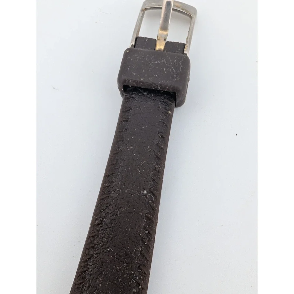 Vintage Timex Women's Mechanical Watch 25mm Case Brown Band- Working